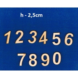 Cyfra, cyferka h-2,5cm / CENA ZA 1szt